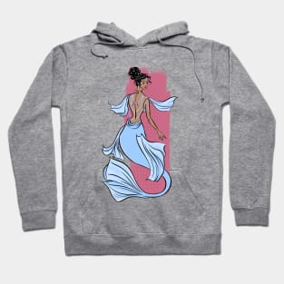 lovely sky blue mermaid with tan skin Hoodie